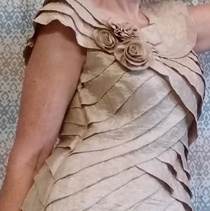 Shimmering gold beige dress